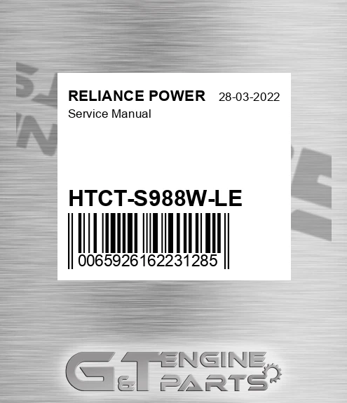 HTCT-S988W-LE Service Manual for RELIANCE POWER