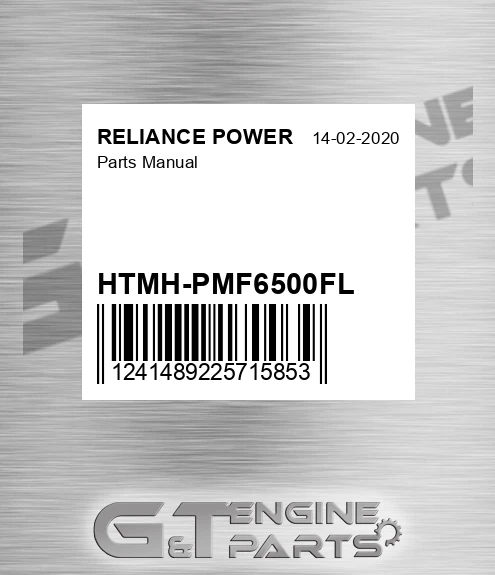 HTMH-PMF6500FL Parts Manual for RELIANCE POWER