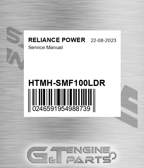 HTMH-SMF100LDR Service Manual for RELIANCE POWER