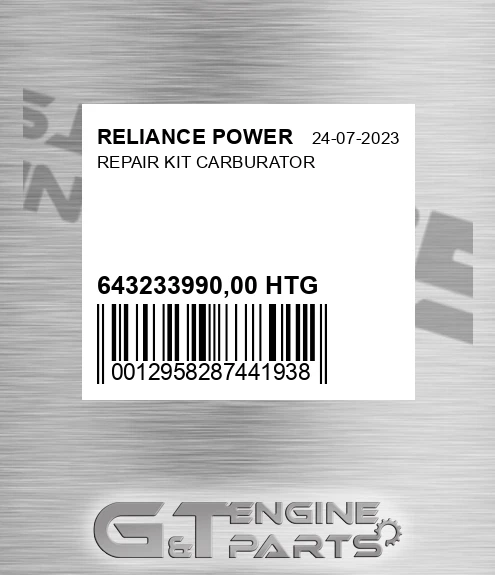 643233990,00 HTG Repair Kit Carburator