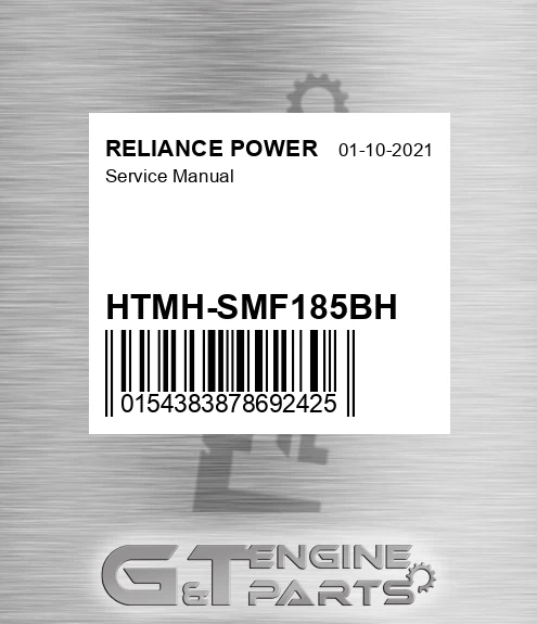 HTMH-SMF185BH Service Manual for RELIANCE POWER