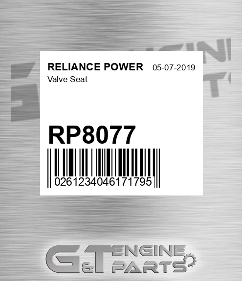 RP8077 Valve Seat
