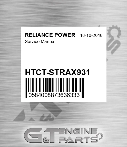 HTCT-STRAX931 Service Manual for RELIANCE POWER