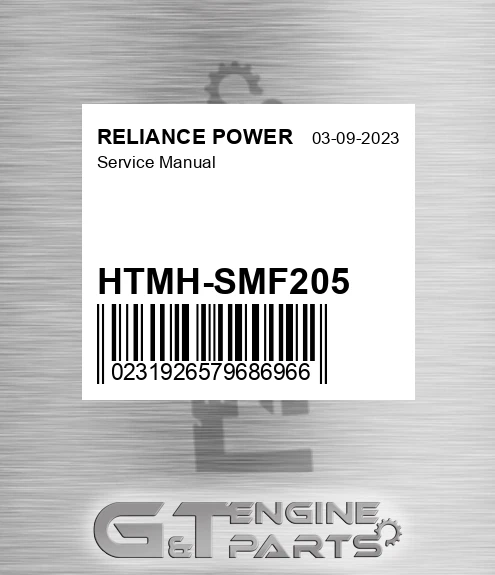 HTMH-SMF205 Service Manual for RELIANCE POWER