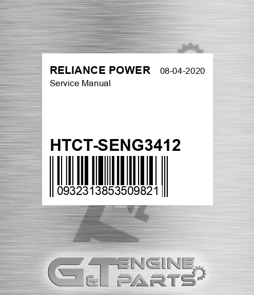 HTCT-SENG3412 Service Manual for RELIANCE POWER