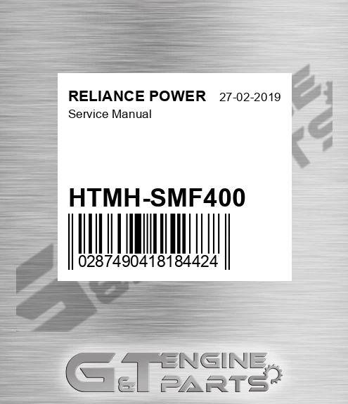 HTMH-SMF400 Service Manual for RELIANCE POWER