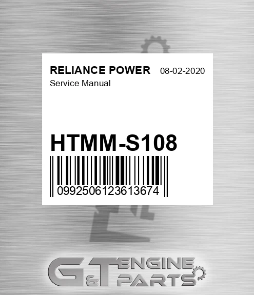HTMM-S108 Service Manual for RELIANCE POWER