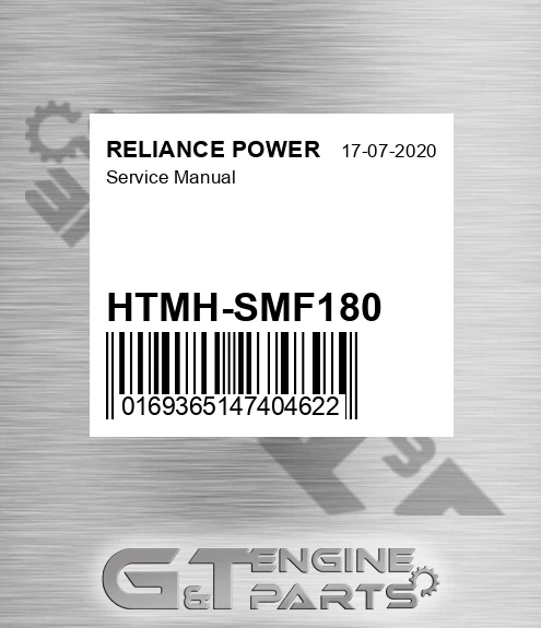 HTMH-SMF180 Service Manual for RELIANCE POWER