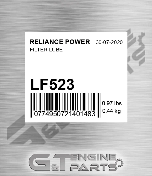 LF523 Filter Lube