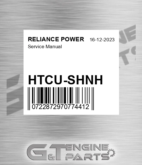 HTCU-SHNH Service Manual for RELIANCE POWER