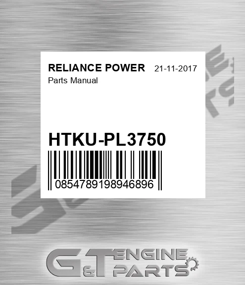 HTKU-PL3750 Parts Manual for RELIANCE POWER