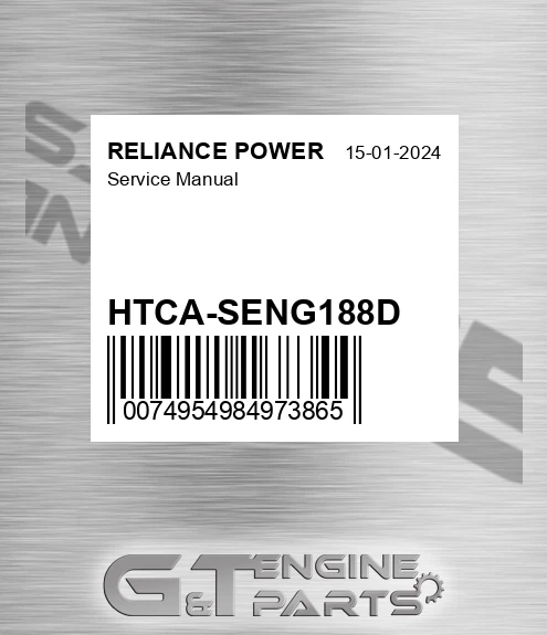 HTCA-SENG188D Service Manual for RELIANCE POWER