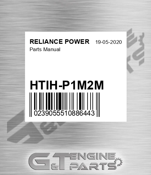 HTIH-P1M2M Parts Manual for RELIANCE POWER