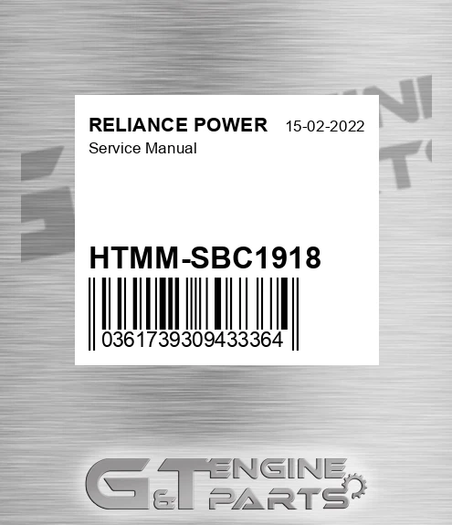 HTMM-SBC1918 Service Manual for RELIANCE POWER