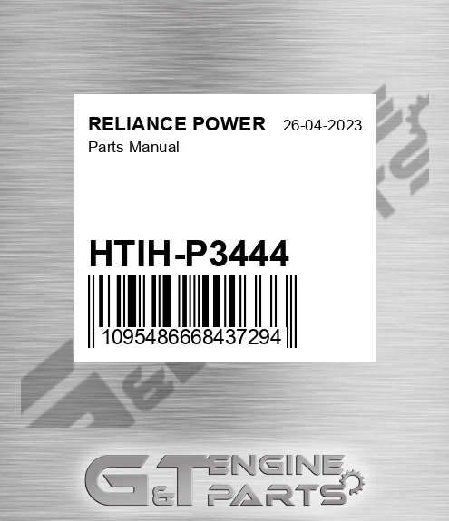 HTIH-P3444 Parts Manual for RELIANCE POWER