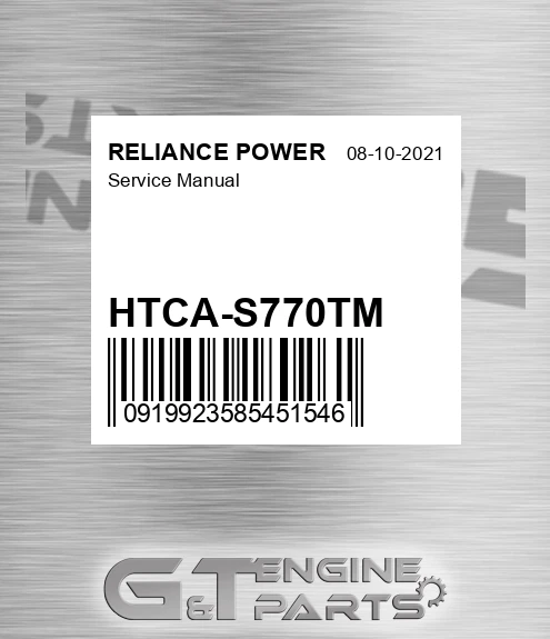 HTCA-S770TM Service Manual for RELIANCE POWER