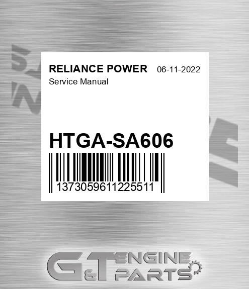 HTGA-SA606 Service Manual for RELIANCE POWER