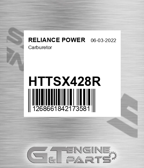 HTTSX428R Carburetor for RELIANCE POWER