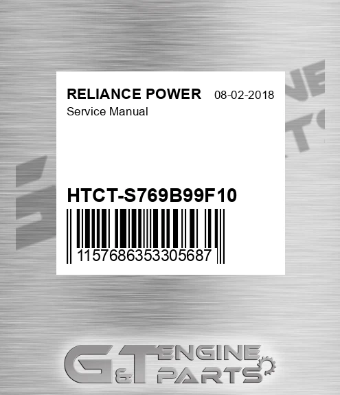 HTCT-S769B99F10 Service Manual for RELIANCE POWER