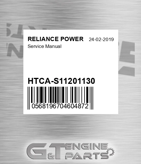 HTCA-S11201130 Service Manual for RELIANCE POWER