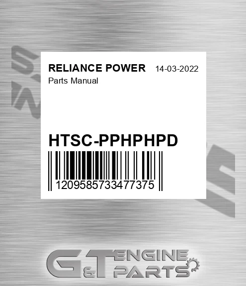 HTSC-PPHPHPD Parts Manual for RELIANCE POWER
