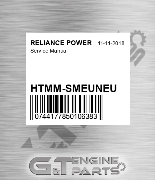 HTMM-SMEUNEU Service Manual for RELIANCE POWER