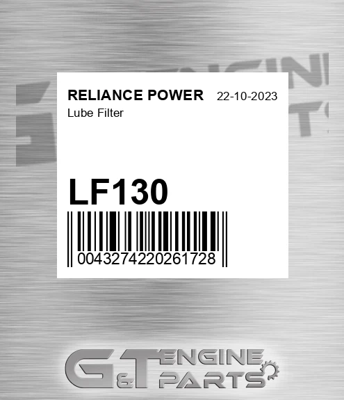 LF130 Lube Filter