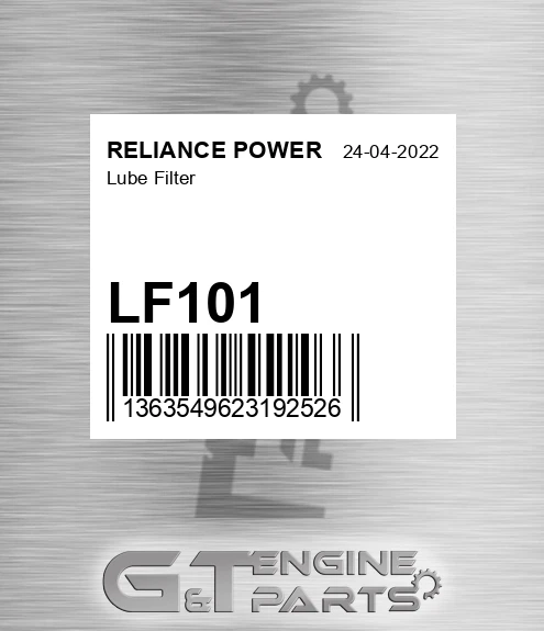 LF101 Lube Filter