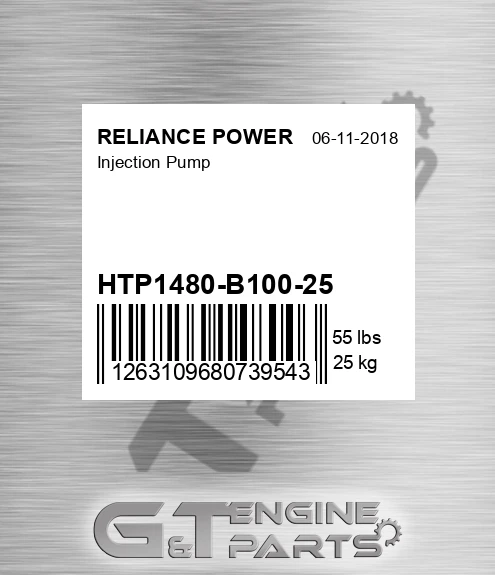 HTP1480-B100-25 Injection Pump for RELIANCE POWER