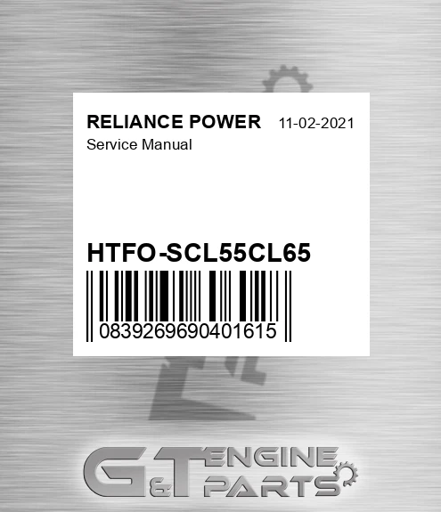 HTFO-SCL55CL65 Service Manual for RELIANCE POWER
