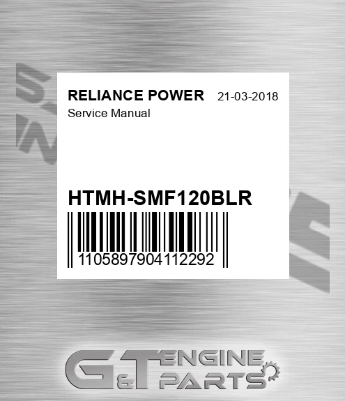 HTMH-SMF120BLR Service Manual for RELIANCE POWER