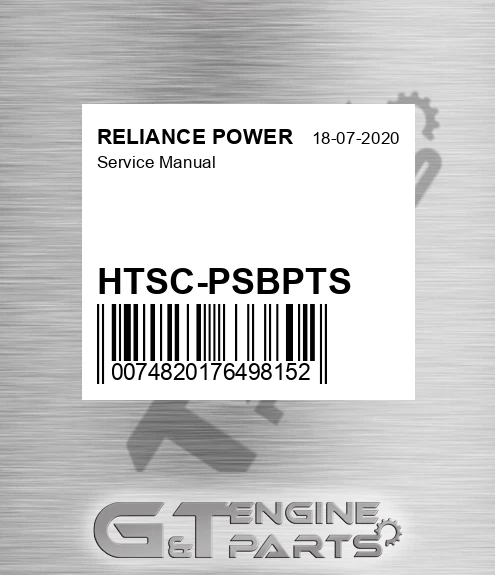HTSC-PSBPTS Service Manual for RELIANCE POWER