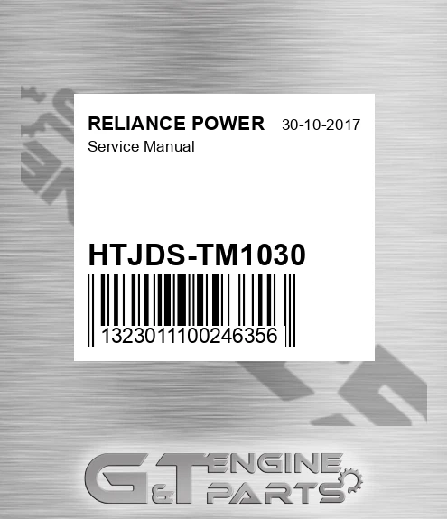 HTJDS-TM1030 Service Manual for RELIANCE POWER