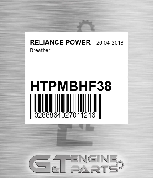 HTPMBHF38 Breather