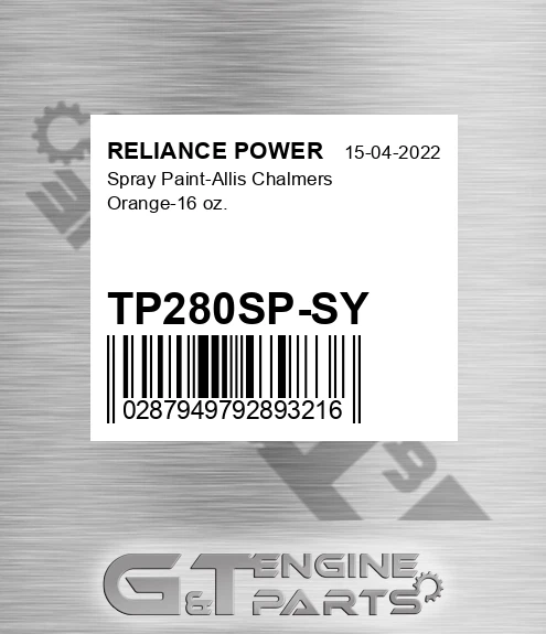 TP280SP-SY Spray Paint-allis Chalmers Orange-16 Oz. for RELIANCE POWER