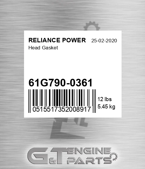 61G790-0361 Head Gasket