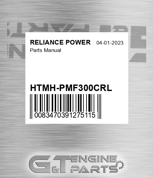 HTMH-PMF300CRL Parts Manual for RELIANCE POWER