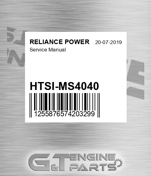 HTSI-MS4040 Service Manual for RELIANCE POWER