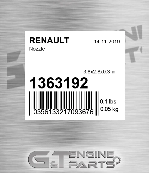 1363192 RENAULT Nozzle