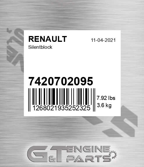 7420702095 Silentblock for RENAULT