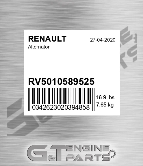 RV5010589525 Alternator for RENAULT