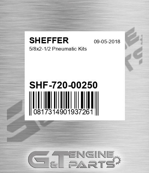 SHF-720-00250 5/8x2-1/2 Pneumatic Kits