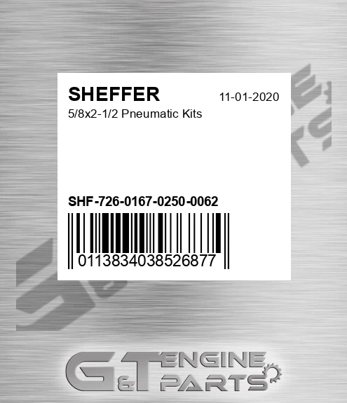 SHF-726-0167-0250-0062 5/8x2-1/2 Pneumatic Kits