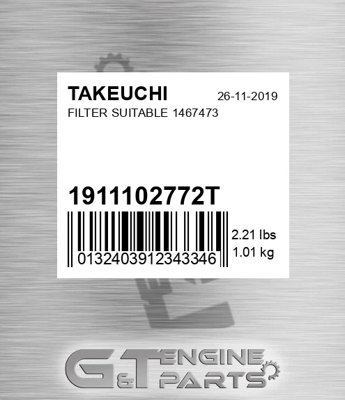 1911102772T Filter Suitable 1467473