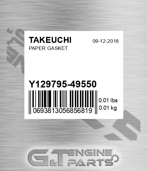 Y129795-49550 Paper Gasket