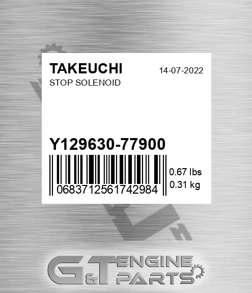 Y129630-77900 Stop Solenoid