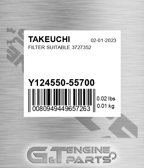 Y124550-55700 Filter Suitable 3727352