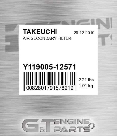 Y119005-12571 Air Secondary Filter