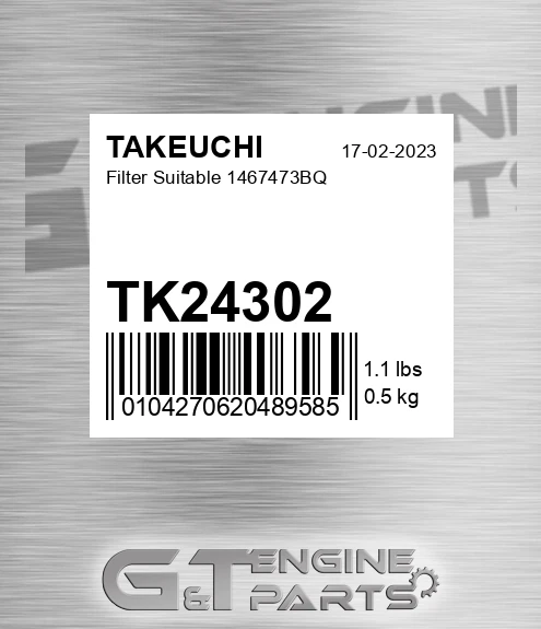 TK24302 Filter Suitable 1467473bq