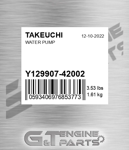 Y129907-42002 Water Pump